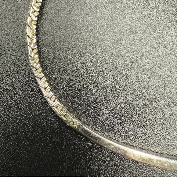 Monet Silver Bar Choker Collar Necklace - Picture 12 of 12